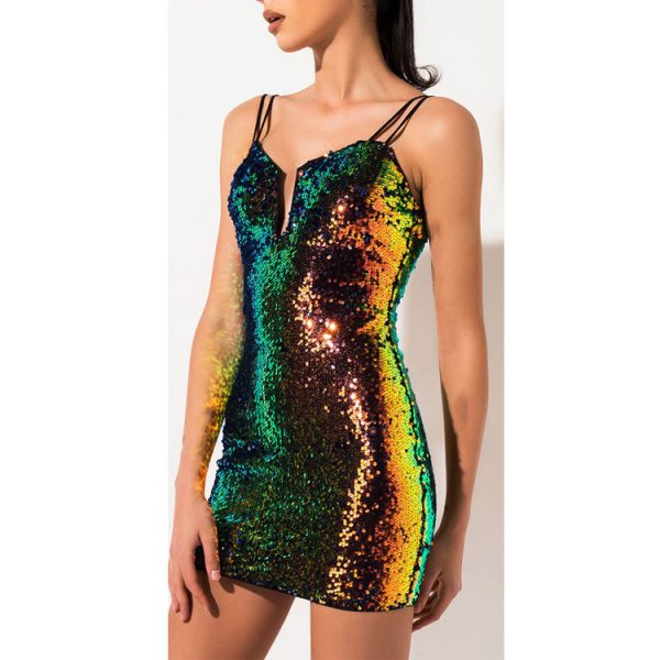 Sexy Gradient Sequin Dress - Image 3