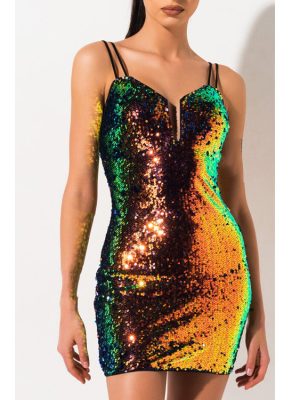 Sexy Gradient Sequin Dress