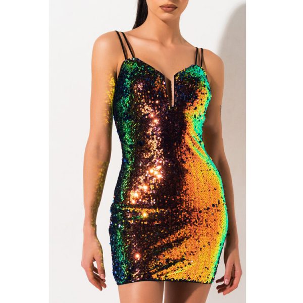 Sexy Gradient Sequin Dress