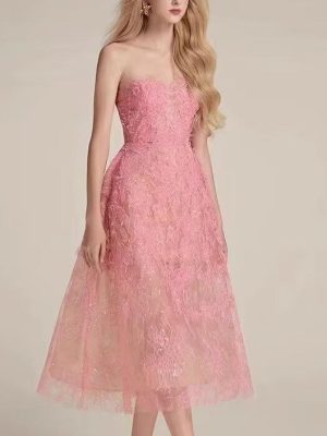 Floral Lace Tulle Dress