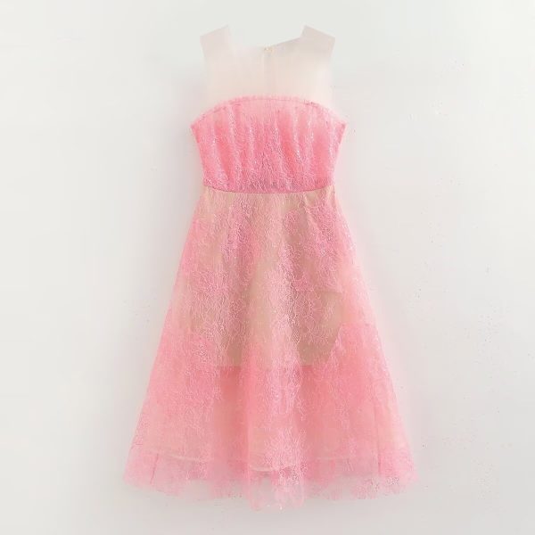 Floral Lace Tulle Dress - Image 2