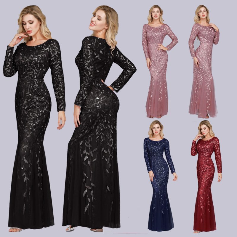 Elegant Multicolor Fishtail Dress - Image 4