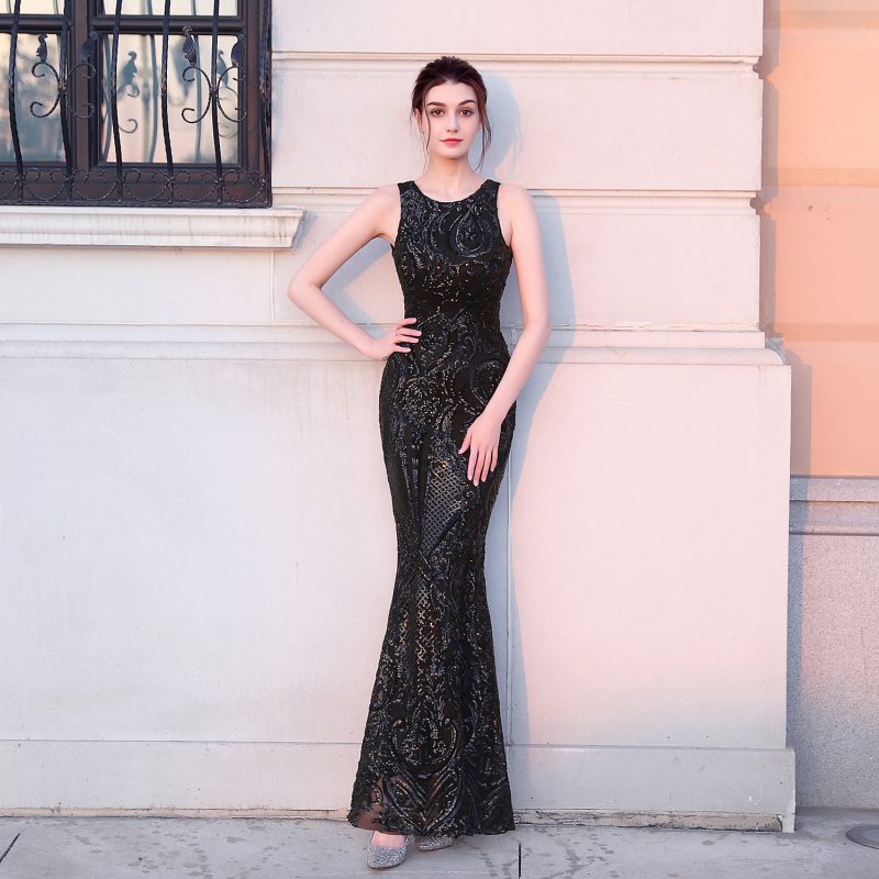 Sequined Fishtail Evening Gown - Image 2