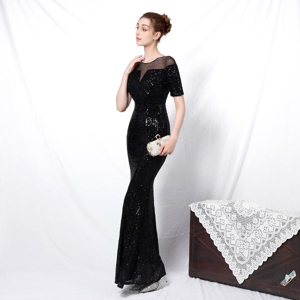 Elegant Sequin Fishtail Gown - Image 4