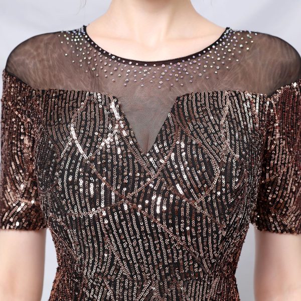 Elegant Sequin Fishtail Gown - Image 2