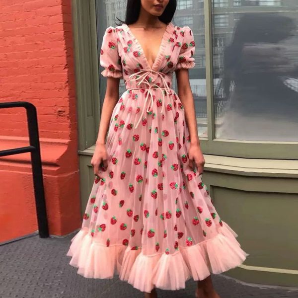Two-Tone Pleated Mesh Dress