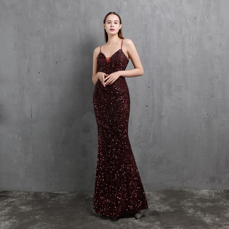 Colorful Sequin Slim Dress - Image 4