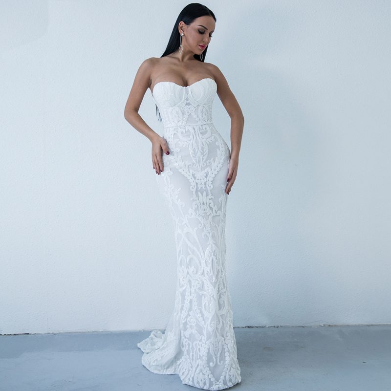 Sexy One-Shoulder Sequin Gown - Image 3