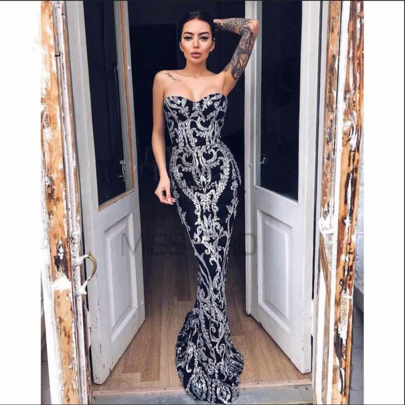 Sexy One-Shoulder Sequin Gown - Image 2