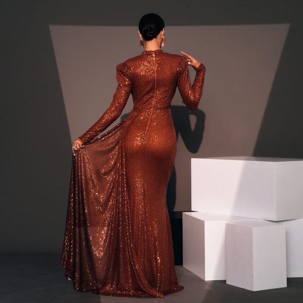 Sexy Slim Fit Sequined Gown - Image 3