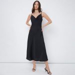 Elegant Satin Swing Maxi Dress