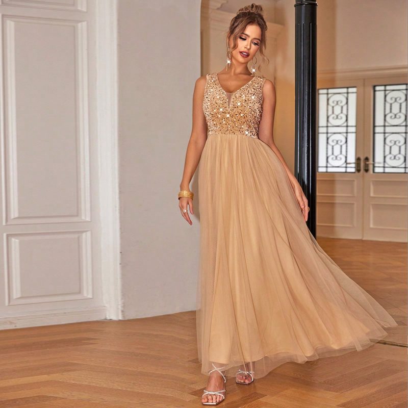Sexy Glitter Mesh Swing Dress - Image 3
