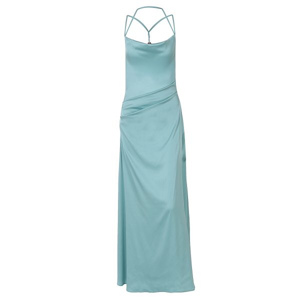 Spring Summer Sexy Backless Swing Collar Dress - Image 4