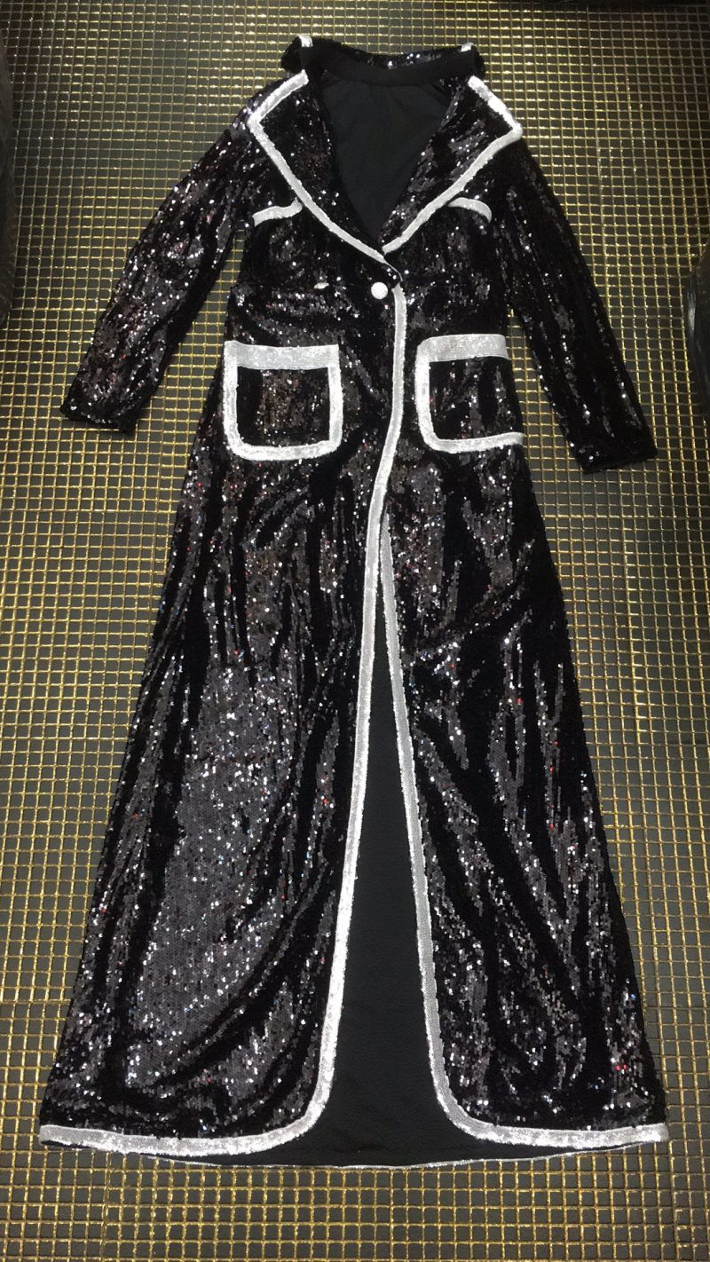 High-End Black Elegant Dress - Image 3