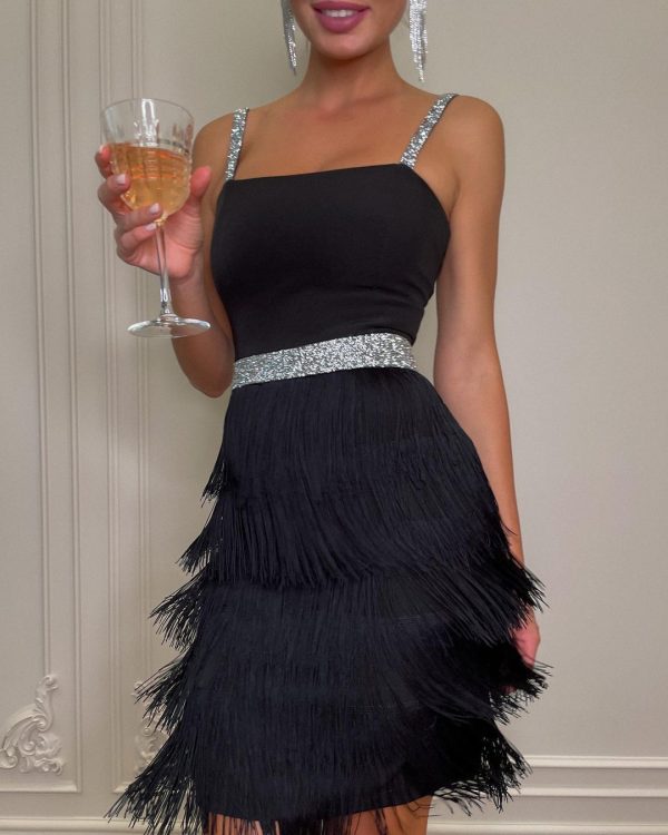 Elegant Tassel Sling Dress