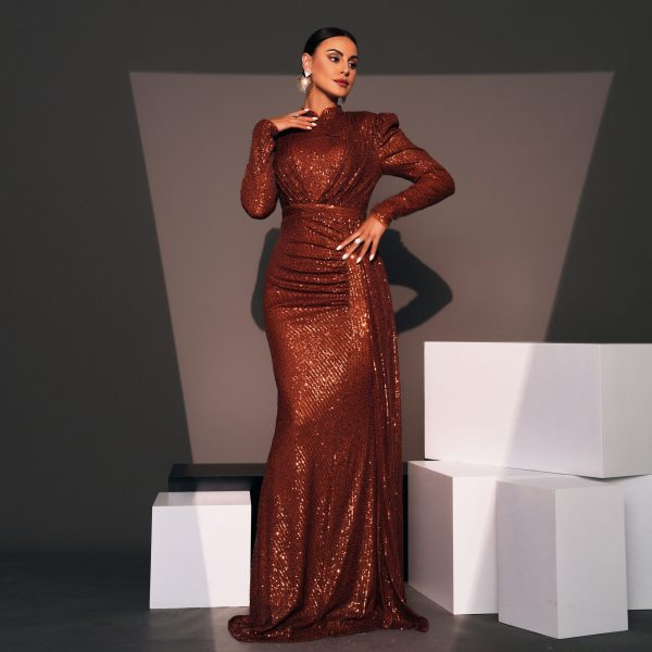 Sexy Slim Fit Sequined Gown - Image 4