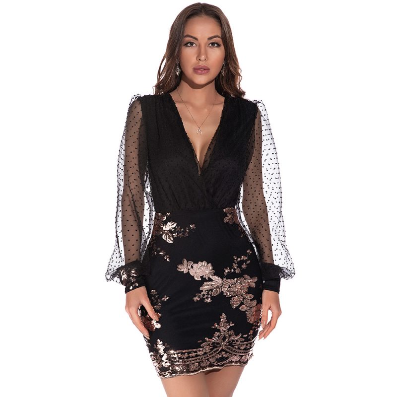 Sexy Mesh Sequin Dress