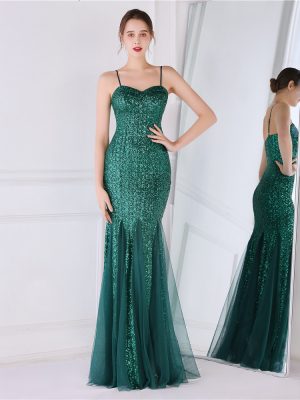 Elegant Fishtail Evening Gown