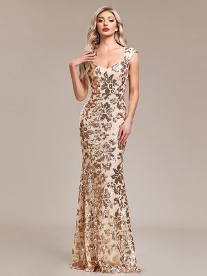 Rose Gold Sequin Mermaid Dress