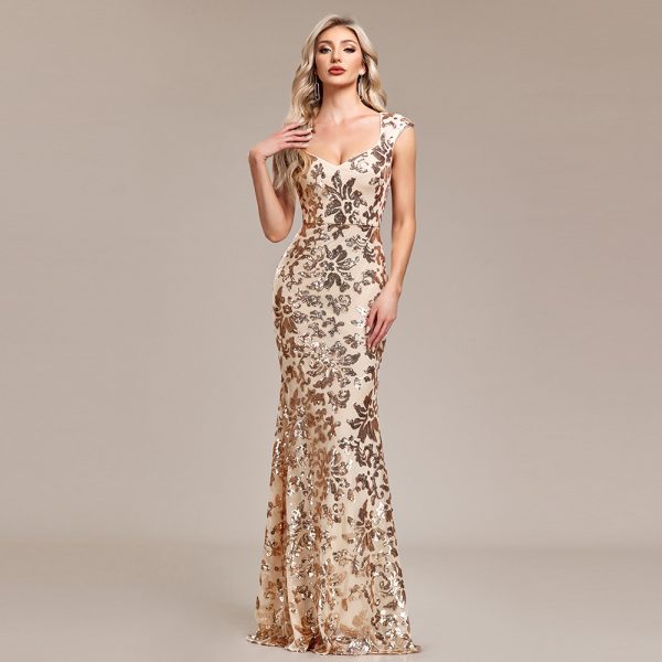 Rose Gold Sequin Mermaid Dress