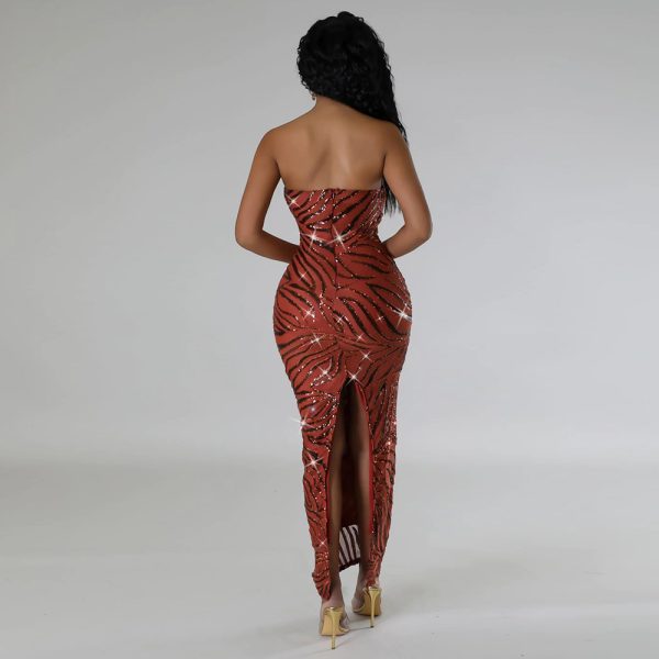 Sequin Party Split Dress - Image 4