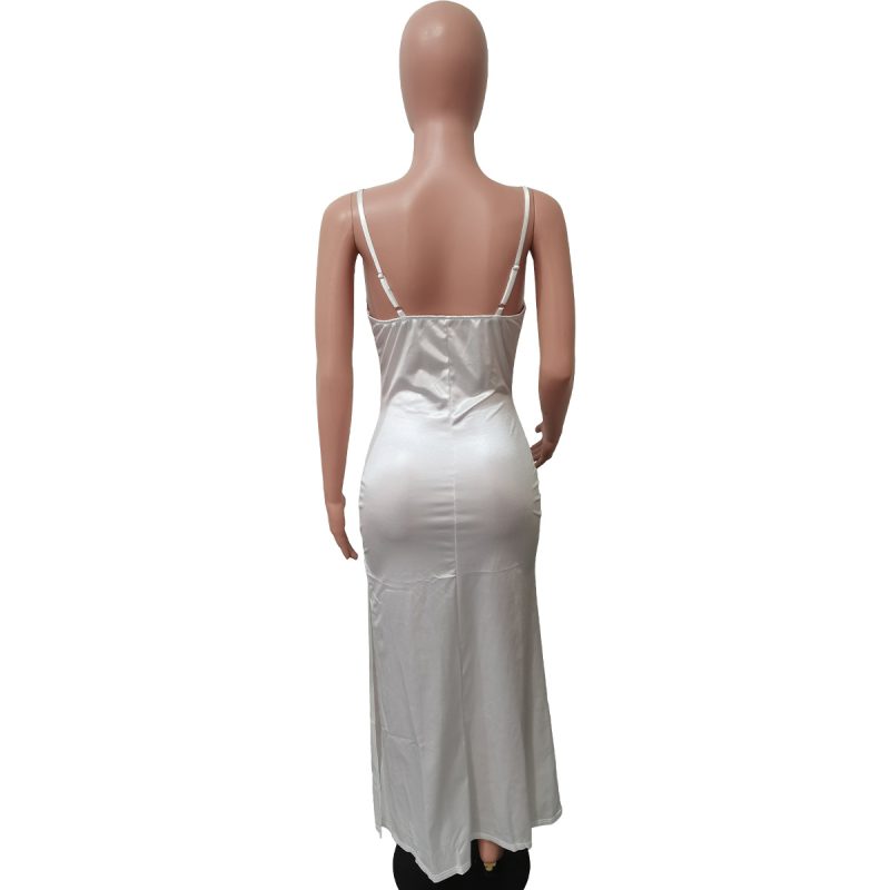 Glossy Side Split Dress - Image 4
