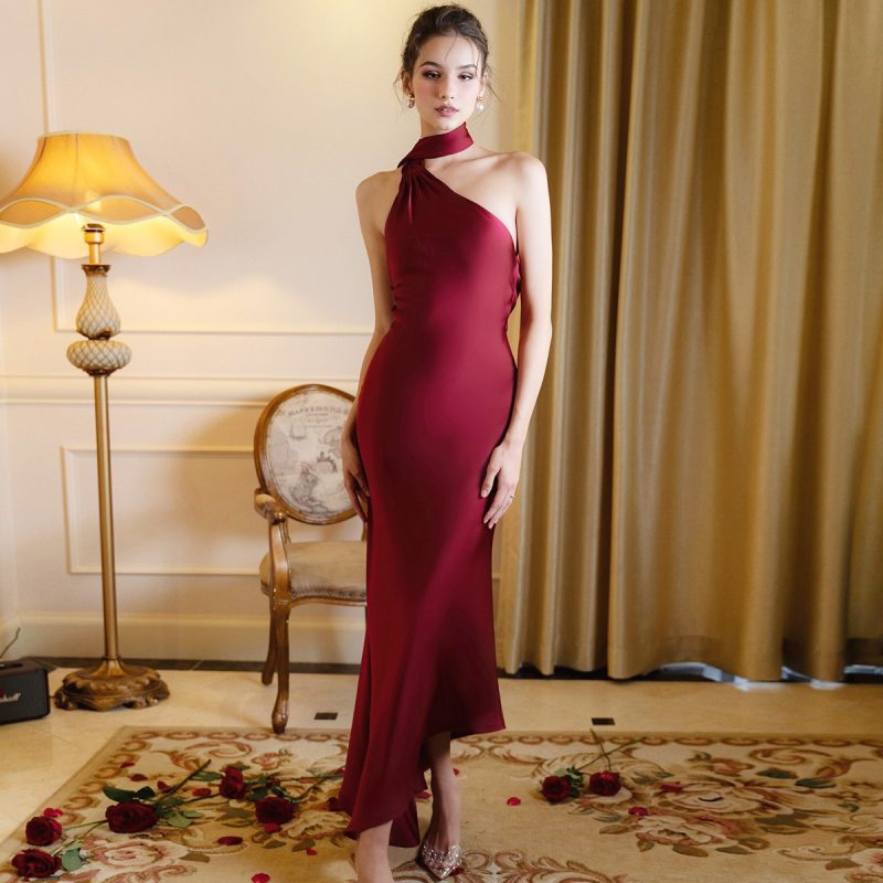 Spring Summer Sexy Backless Halter Dress - Image 2