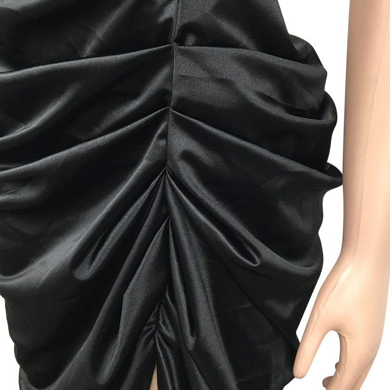 Spaghetti Strap Ruched Split Dress - Image 4
