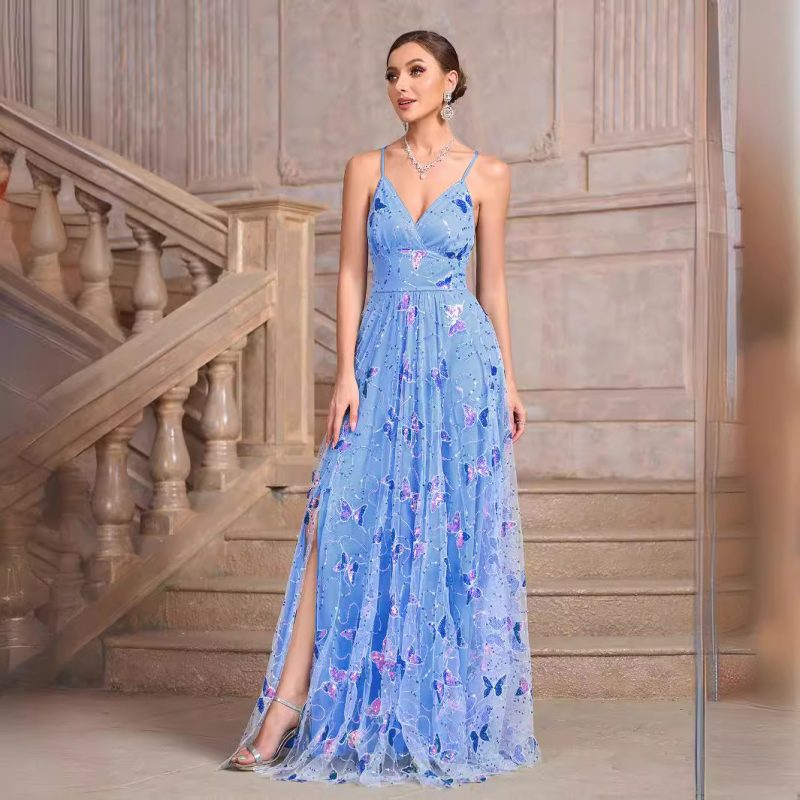 Elegant Butterfly Sequin Dress - Image 3