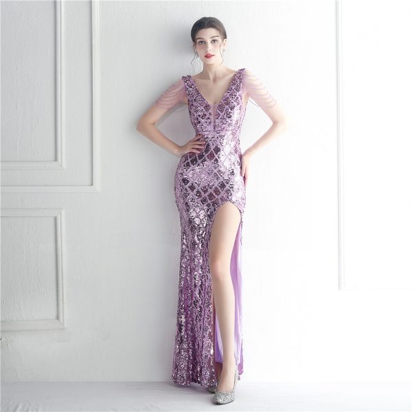 Beaded Sequin Star Gown - Image 2