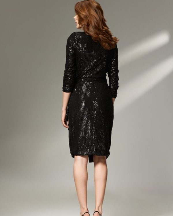 Sequin V-Neck Sheath Dress - Image 4