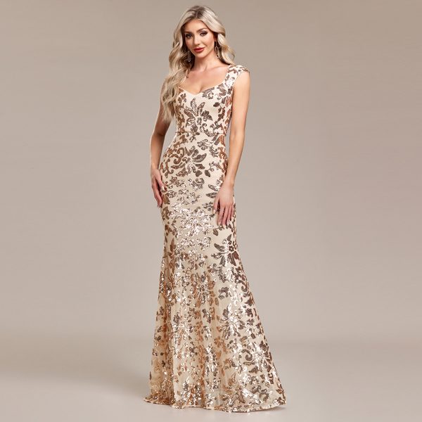 Rose Gold Sequin Mermaid Dress - Image 4