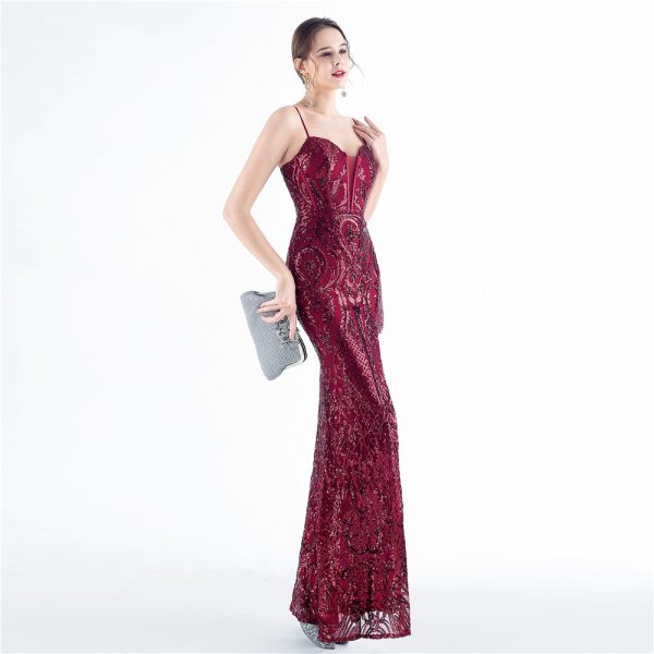 Beaded Floral Corset Gown - Image 4