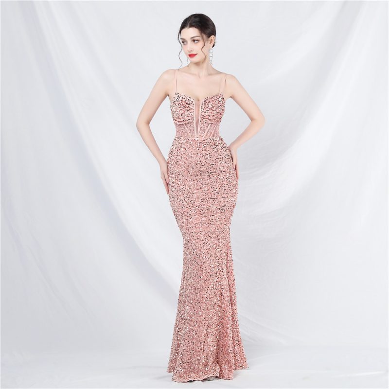 Corset Rhinestone Off-Shoulder Gown - Image 2