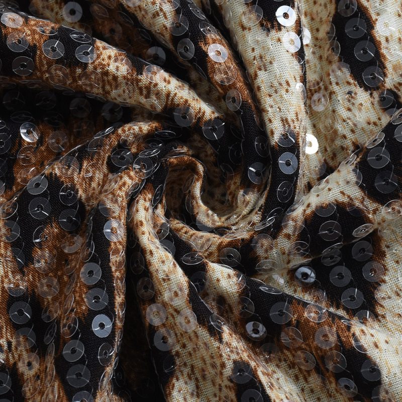 Sexy Leopard Print Sequined Dress - Image 4