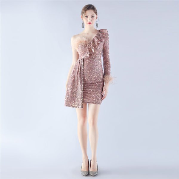 Ostrich Feather Short Dress - Image 4