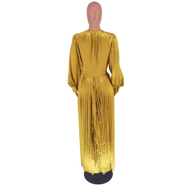 Women’s Pleated Maxi Winter Dress - Image 4