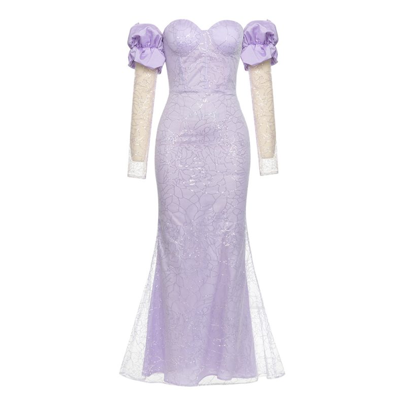 Sexy Lace Sequined Tube Dress - Image 3