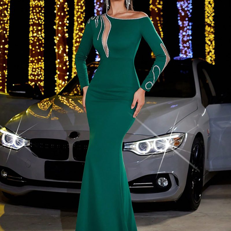 Sequin Slim Sheath Dress - Image 3