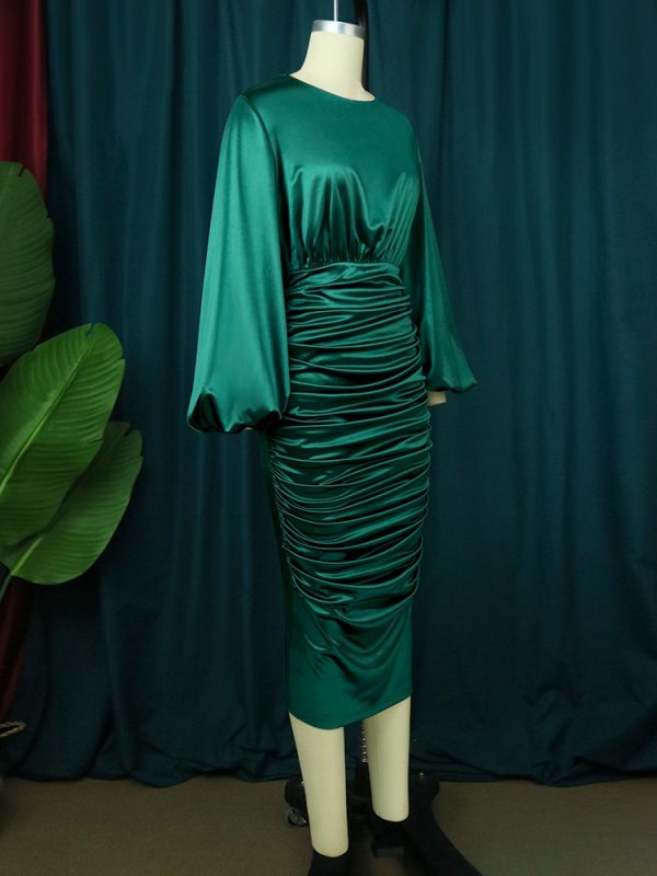 Autumn Pleated Evening Dress - Image 2