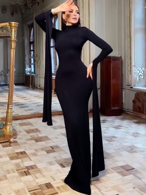 Sexy High Collar Dress