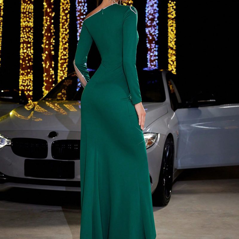 Sequin Slim Sheath Dress - Image 4