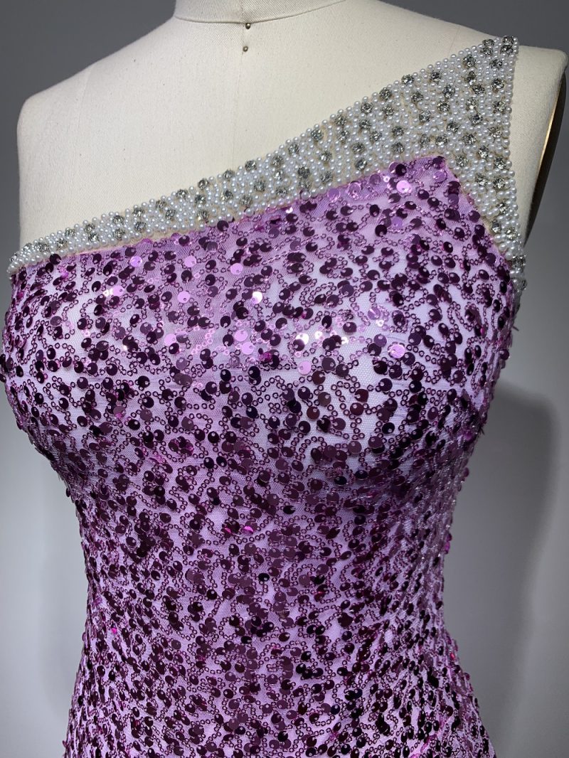 Backless Beaded Feather Dress - Image 4
