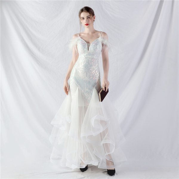 Feather Sequin Dance Dress - Image 4