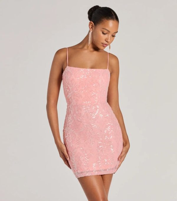 Sexy Sequin Sheath Mini Dress - Image 3