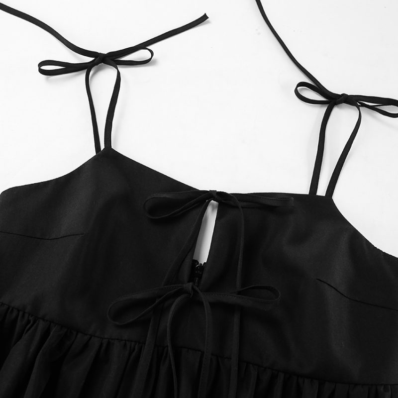 Spring Summer Classic Black Maxi Dress - Image 3