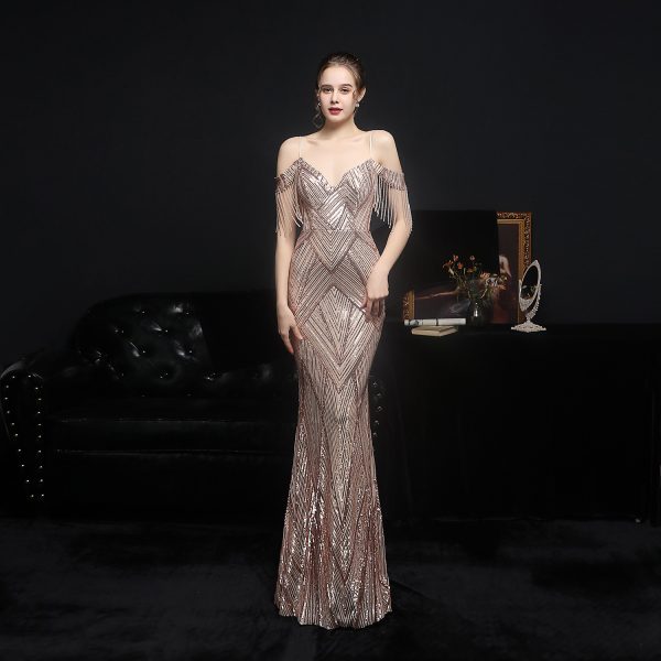 Sequined Fishtail Formal Gown - Image 2