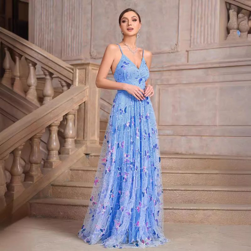Elegant Butterfly Sequin Dress - Image 4