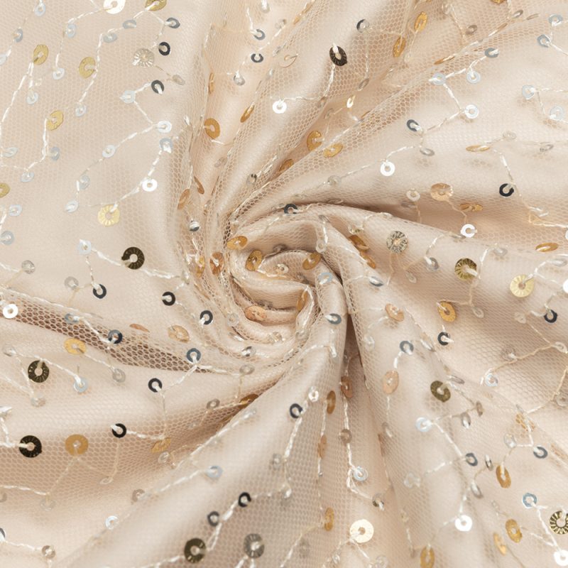 Summer Simple Sexy V Neck Sequined Yarn Side Slit Dress - Image 4