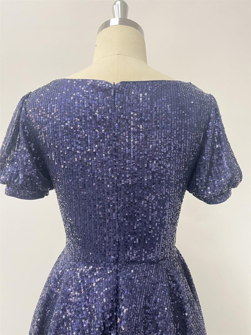 Elegant Shiny Cocktail Dress - Image 4